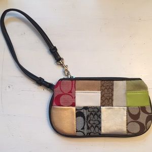 Coach patchwork wristlet